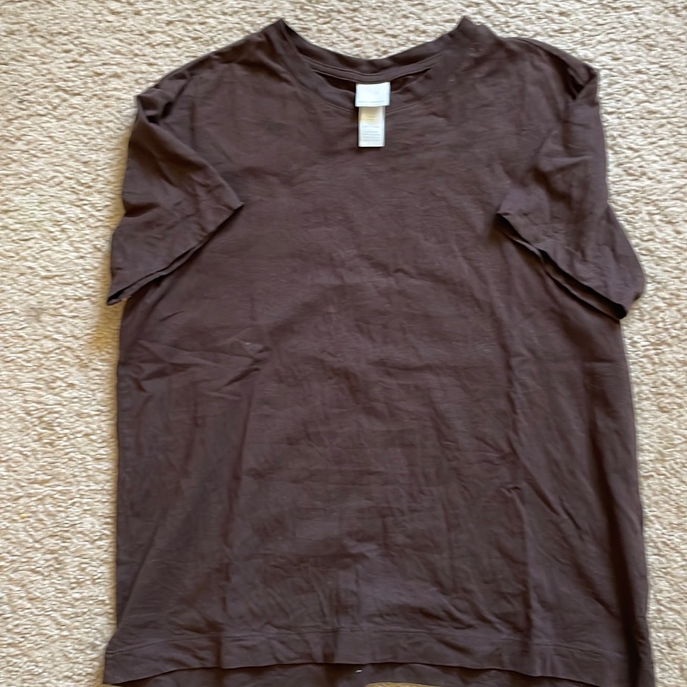 H&M boxy brown t-shirt.